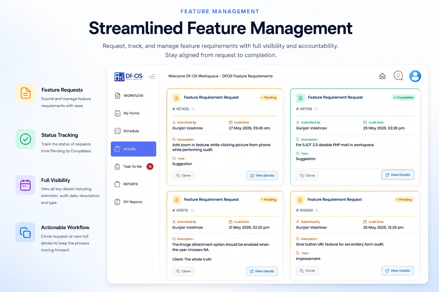 Real-time Activity Log