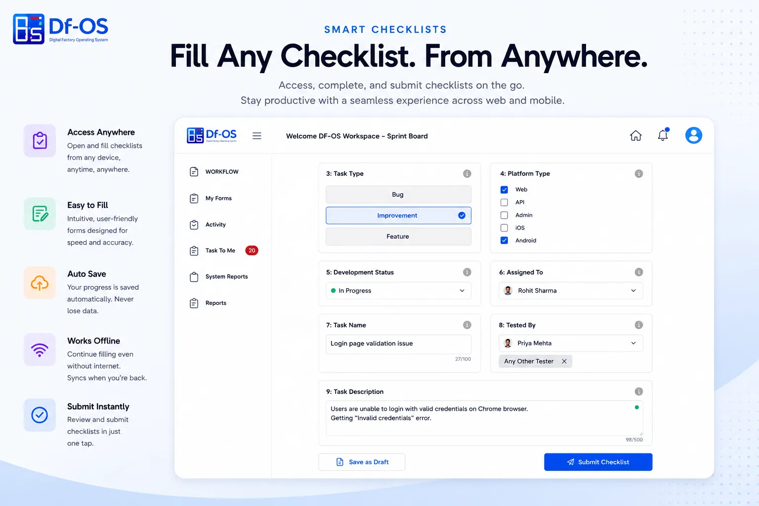Digital Checksheet & Inspection